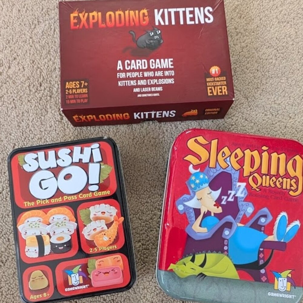 Card Game Bundle • Exploding Kittens • Sleeping Queens • Sushi Go